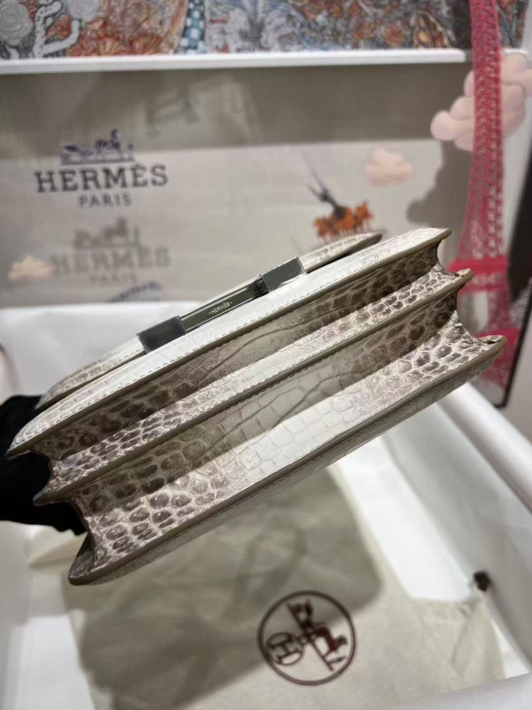 H*M Constance Bag 18cm Himalaya Crocodile Leather (15 days production)