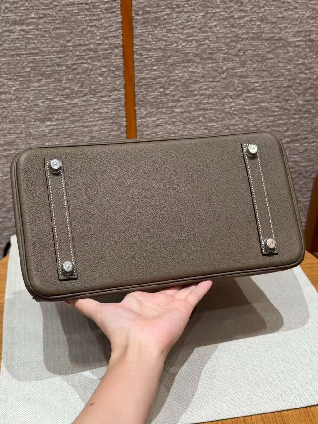 H*M Birkin 29cm Etoupe Taurillon Leather