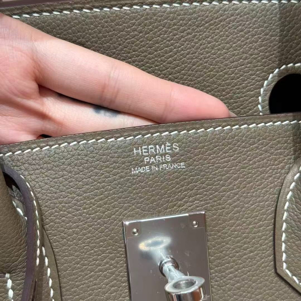 H*M Birkin 29cm Etoupe Taurillon Leather