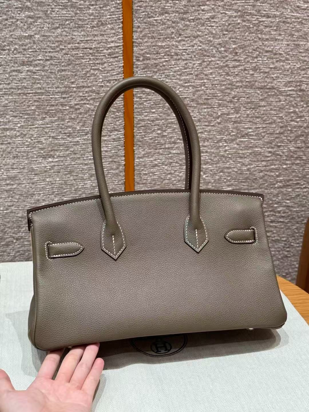 H*M Birkin 29cm Etoupe Taurillon Leather