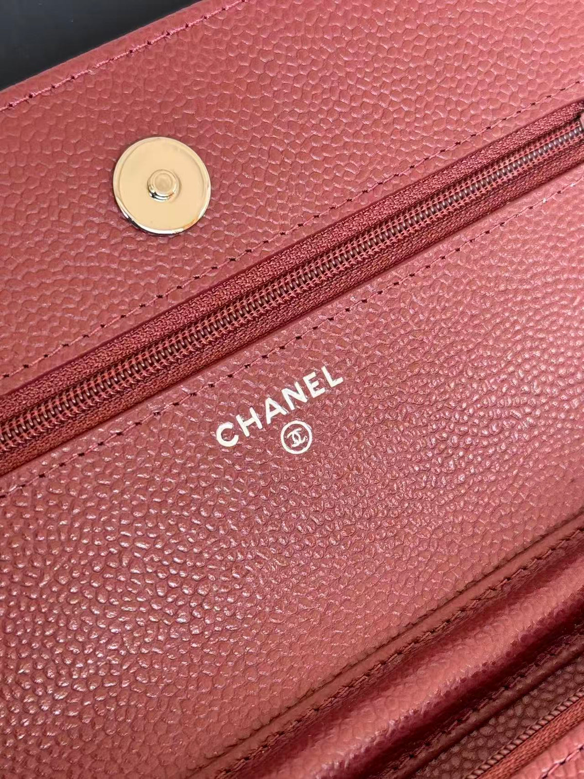 C*C Classic WOC 19cm Burgundy Caviar Leather