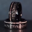Elk Meteorite Wedding Ring in 8mm Wedding Band