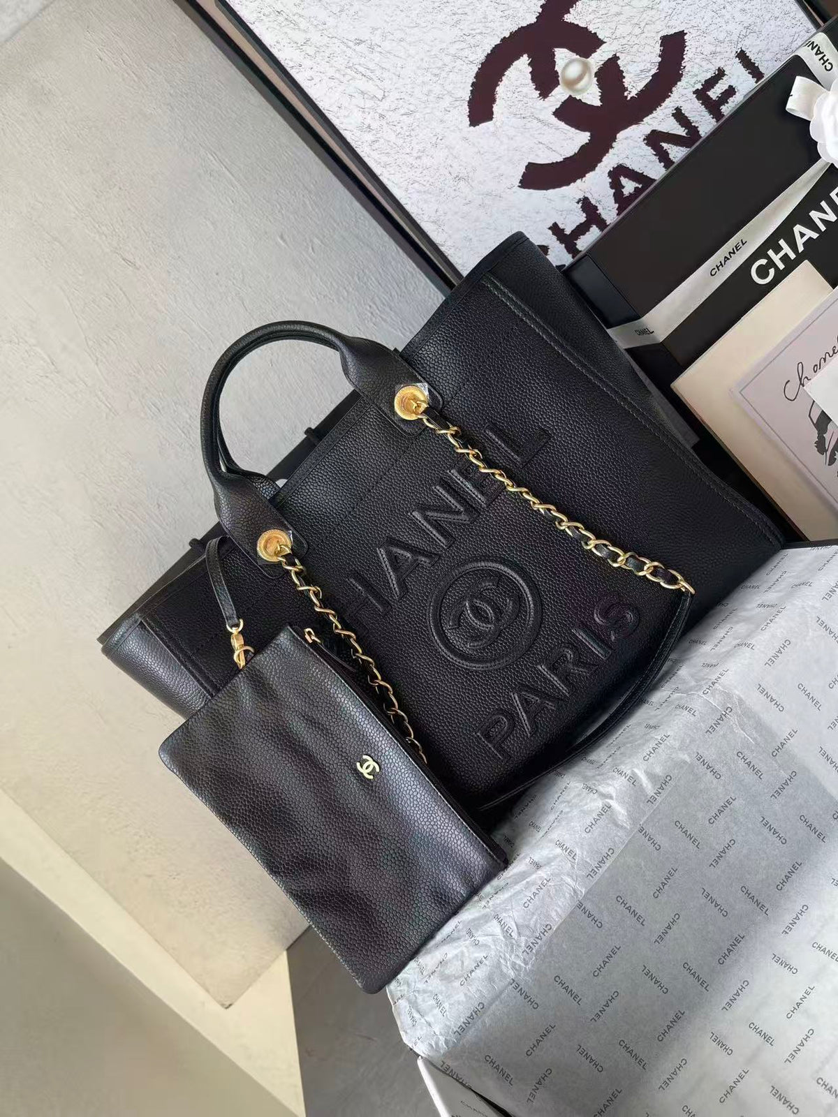 C*C 2025 Deauville Tote Bag Leather GHW