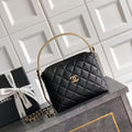 C*C 25 Hobo Mini Handle Bag Black Caviar