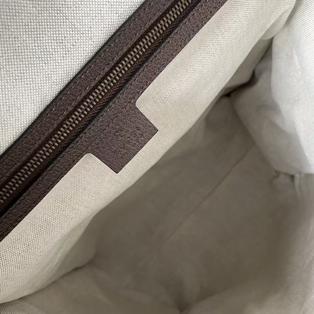G*G Supreme Skateboard Backpack Brown Beige Leather Canvas