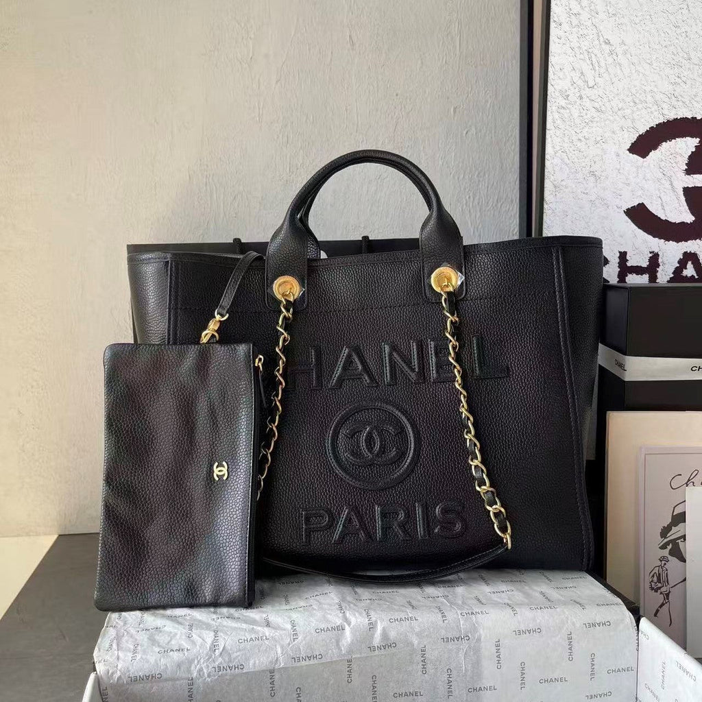 C*C 2025 Deauville Tote Bag Leather GHW