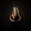 Meteorite Sandblasted with Rose Gold