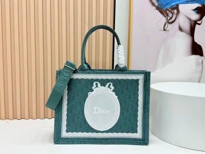 C*D Dioramour Book Tote D*or Oblique Embroidery Lace