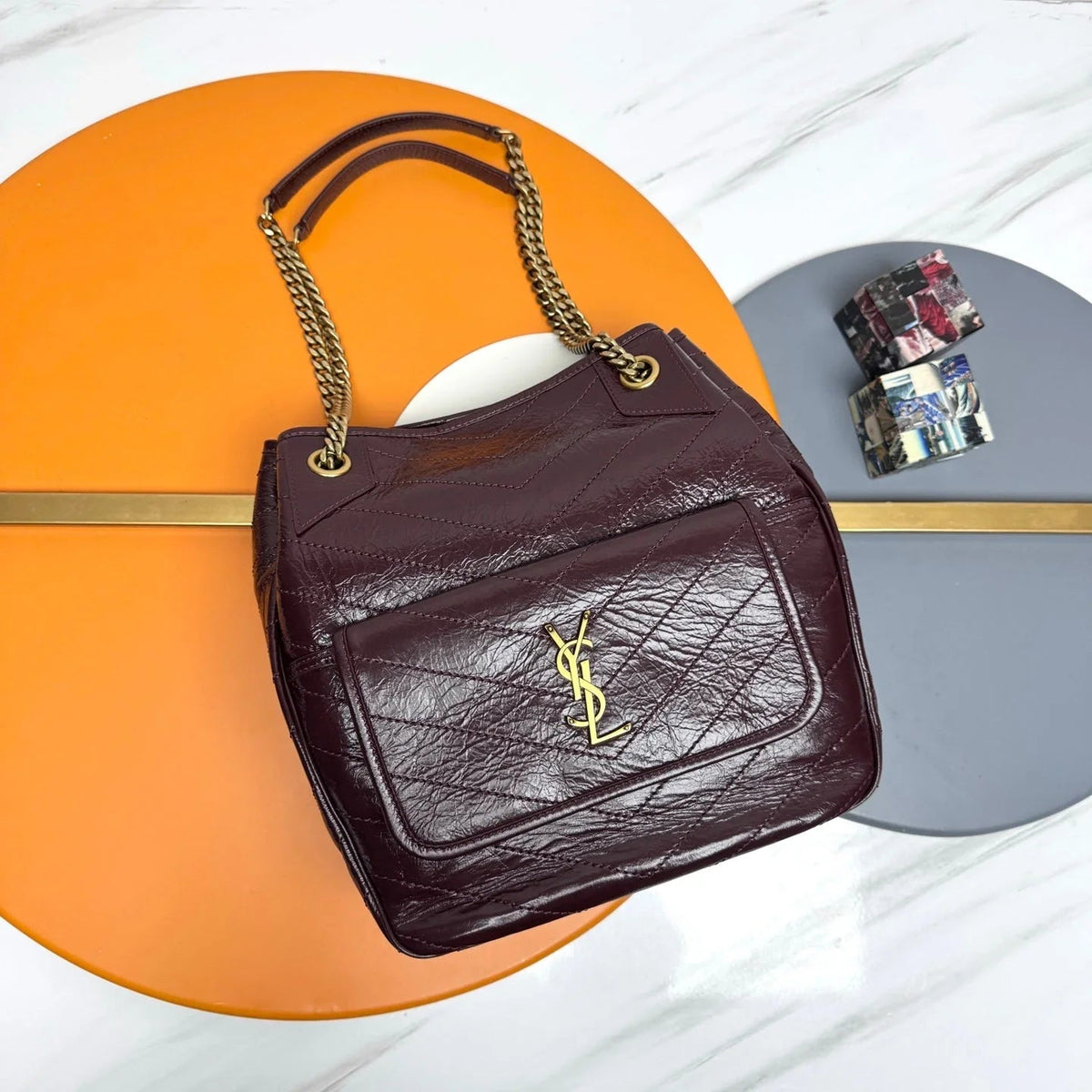 Y*S*L 2026 S*int L*urent Niki Shopping Bag Calfskin