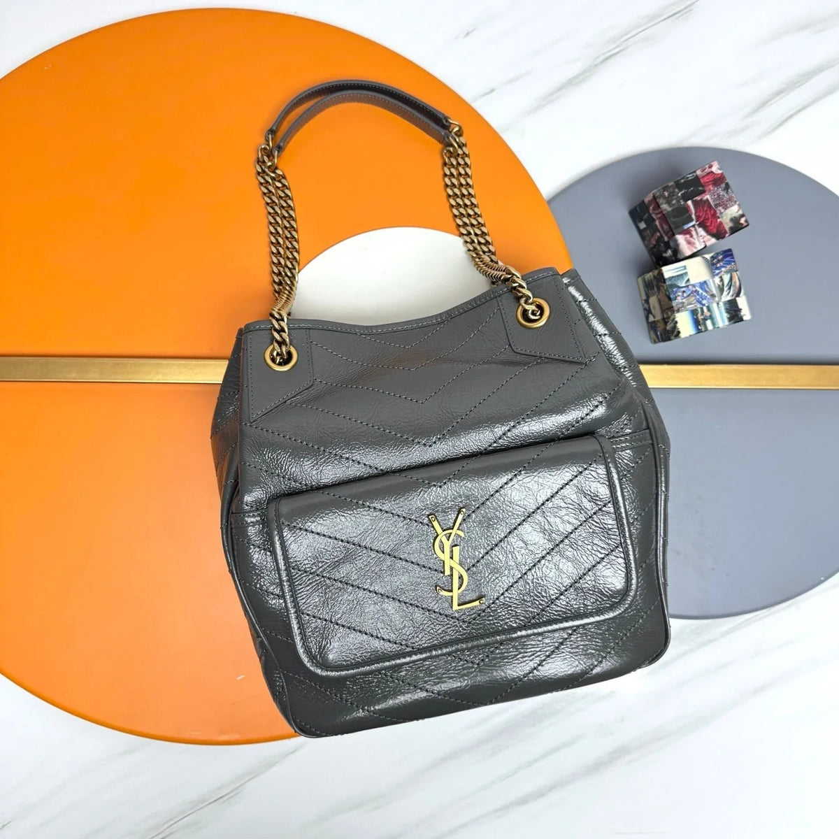 Y*S*L 2026 S*int L*urent Niki Shopping Bag Calfskin