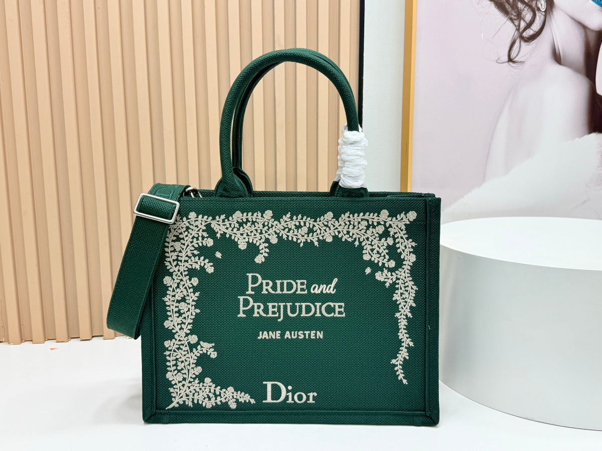 C*D Book Tote Pride Prejudice Embroidery Canvas