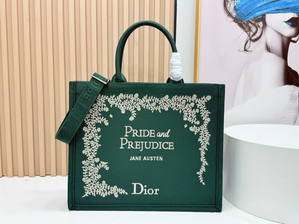 C*D Book Tote Pride Prejudice Embroidery Canvas
