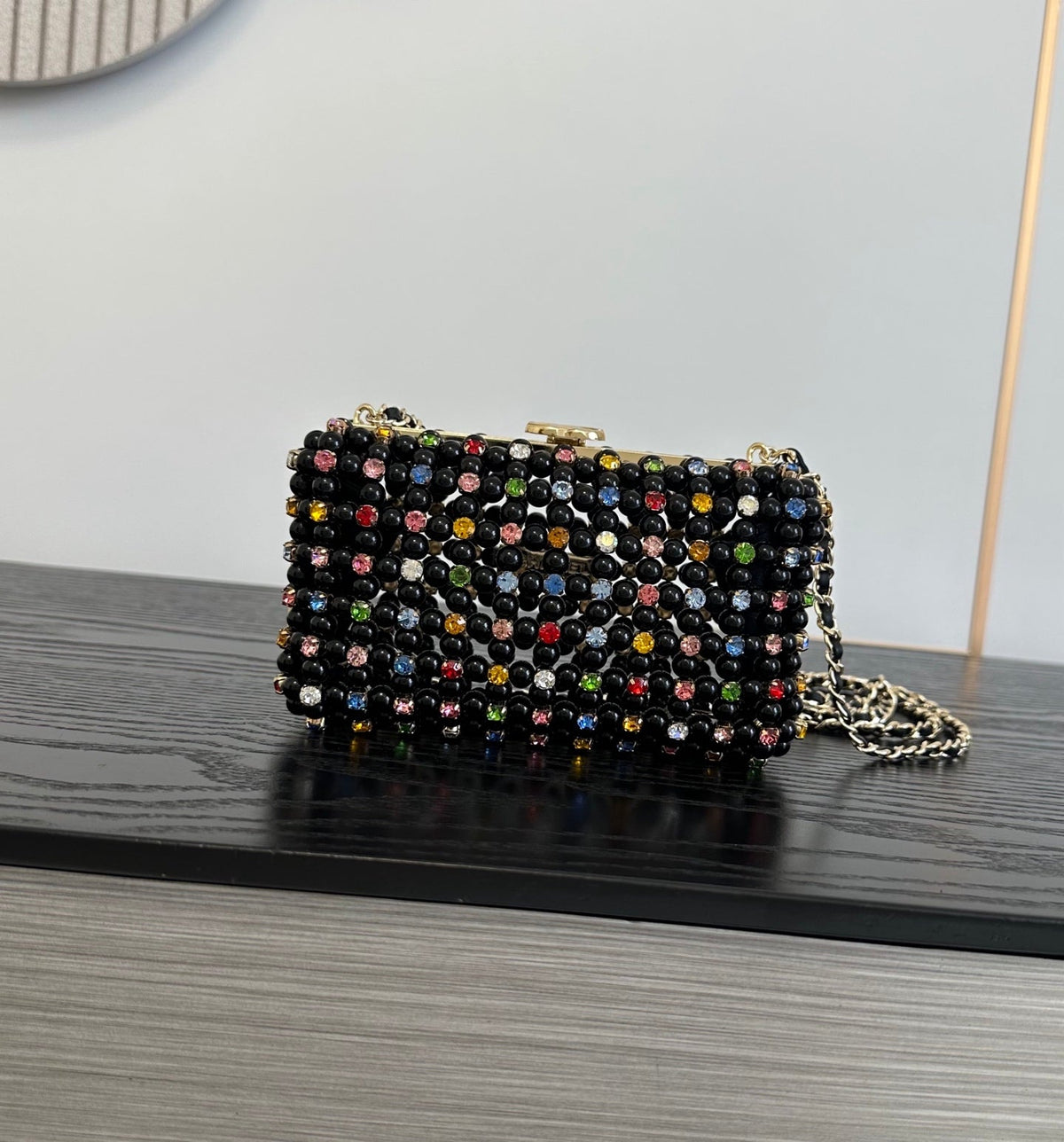 C*C Cruise Evening Clutch Pearl Crystal Rhinestones