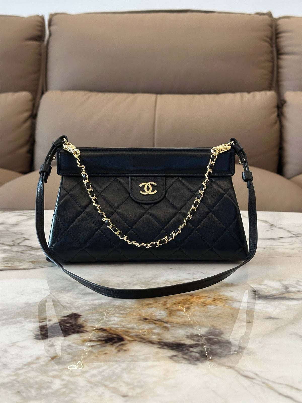 C*C 26s Shopping Bag Suede Lambskin