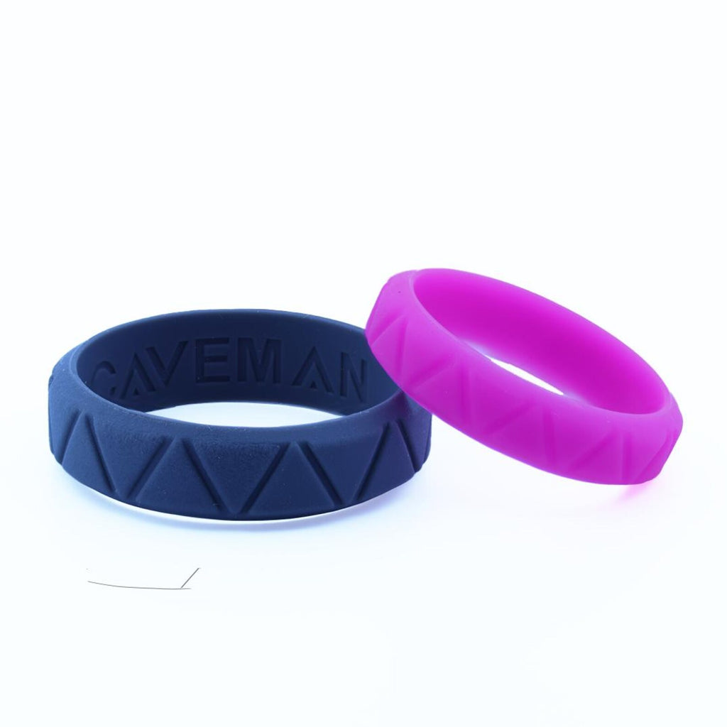 Black Couples Silicone Set Wedding band rings