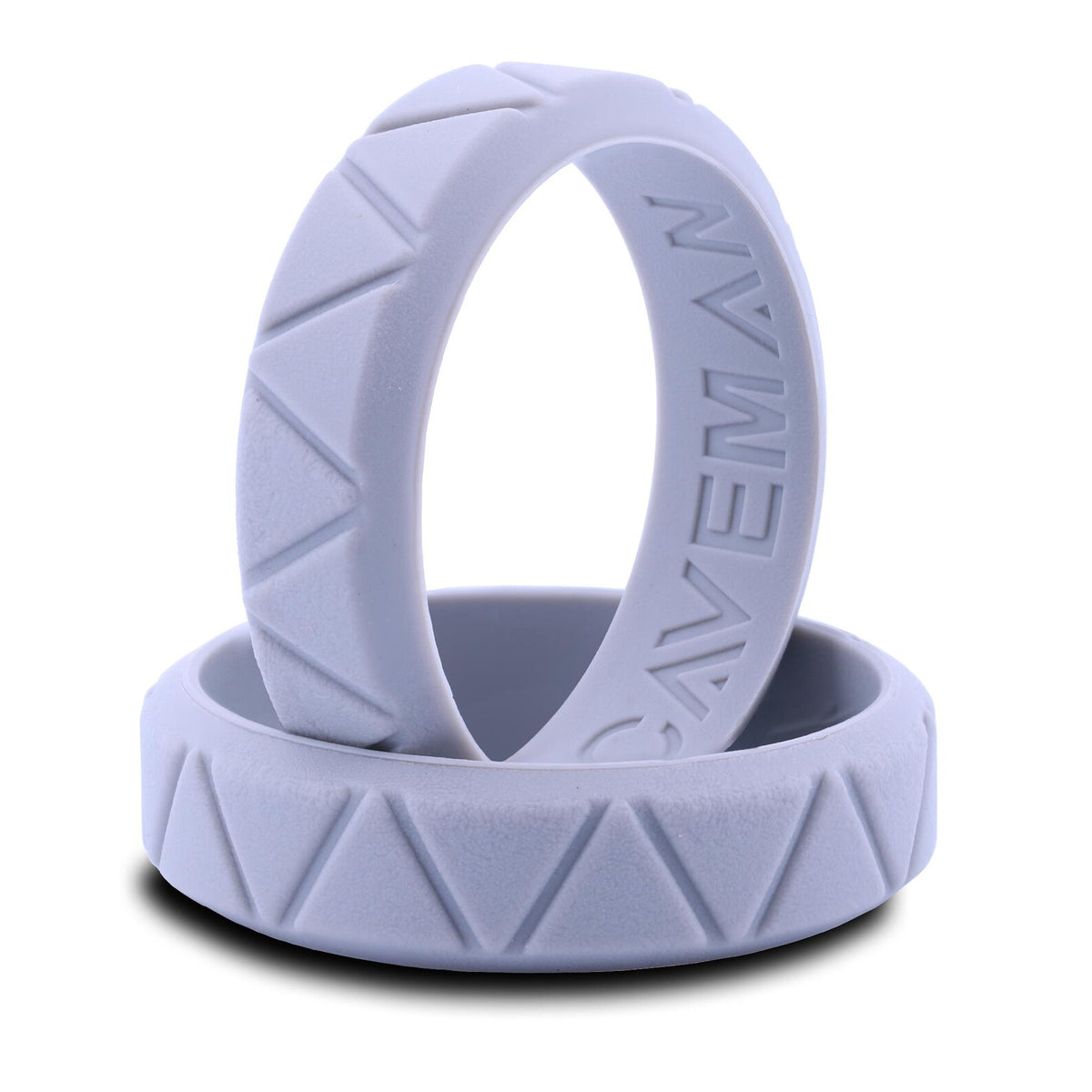 Mens Slate 7mm Silicone Wedding Ring. Unique Mens Fitness Rubber Gift Band.