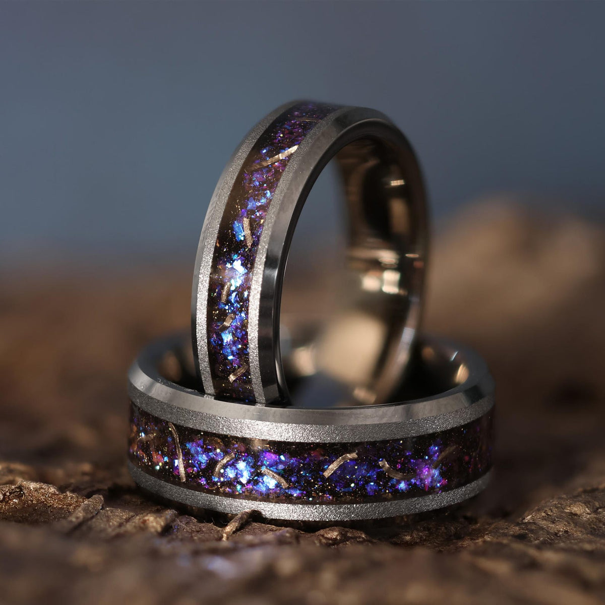 The Aurora︱Meteorite Galaxy Opal︱Sandblasted Tungsten