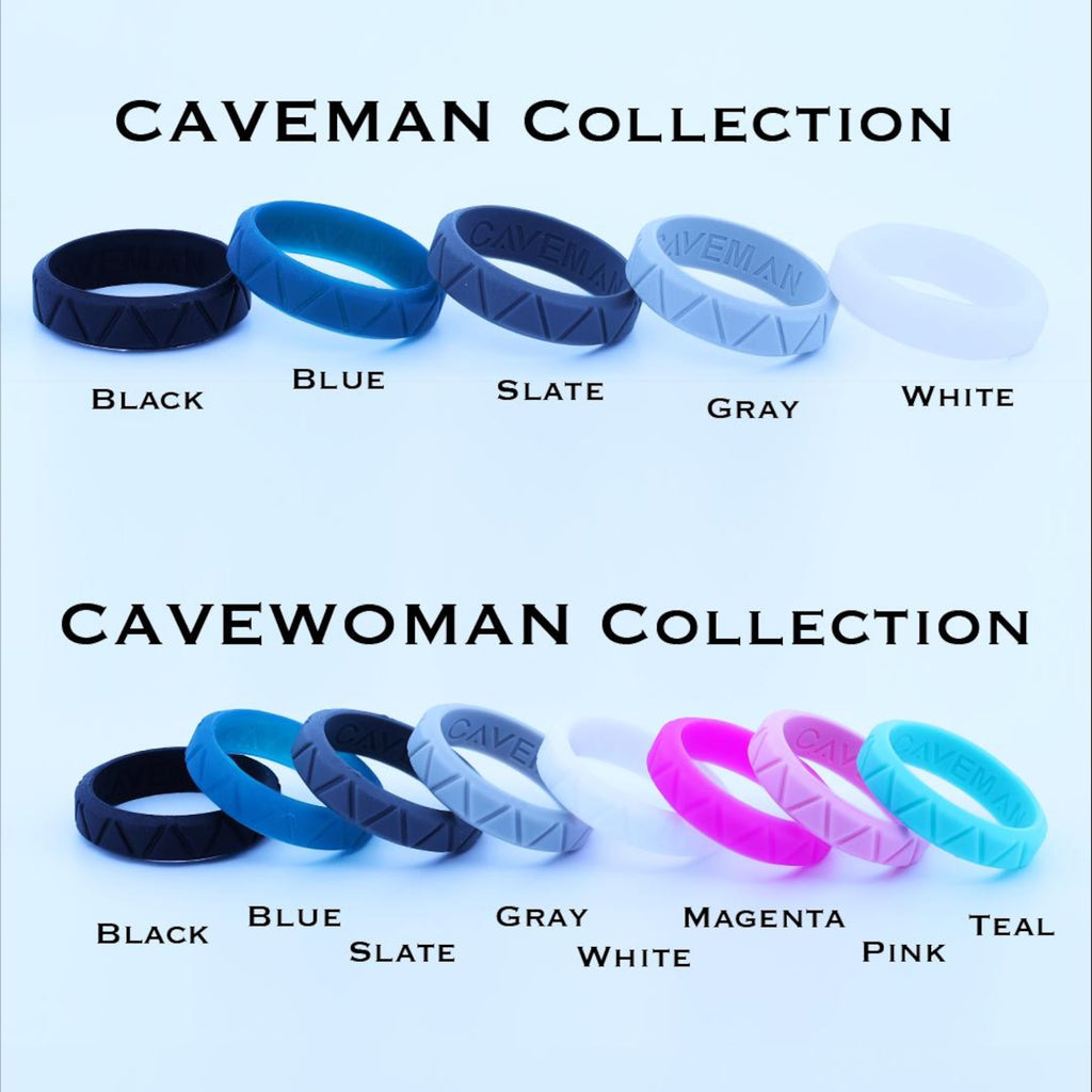 Black Couples Silicone Set Wedding band rings