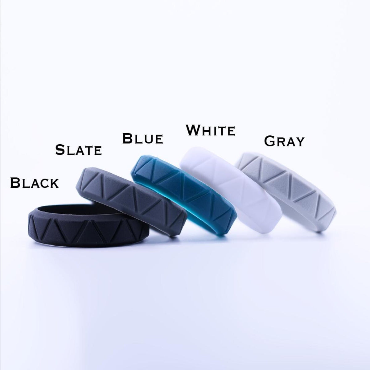 Ice Gray Mens Silicone Ring! Custom Fitness Rubber Wedding Band