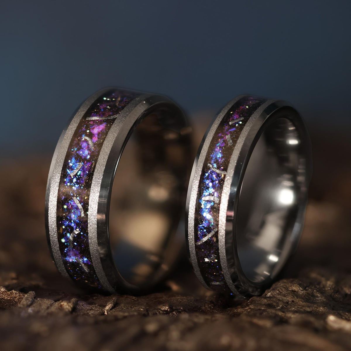 The Aurora︱Meteorite Galaxy Opal︱Sandblasted Tungsten