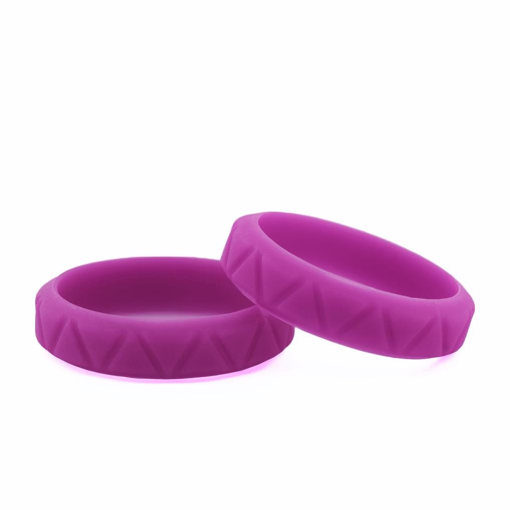 Full Set Womens Silicone Rings! Custom Fitness Rubber Wedding Bands all colors