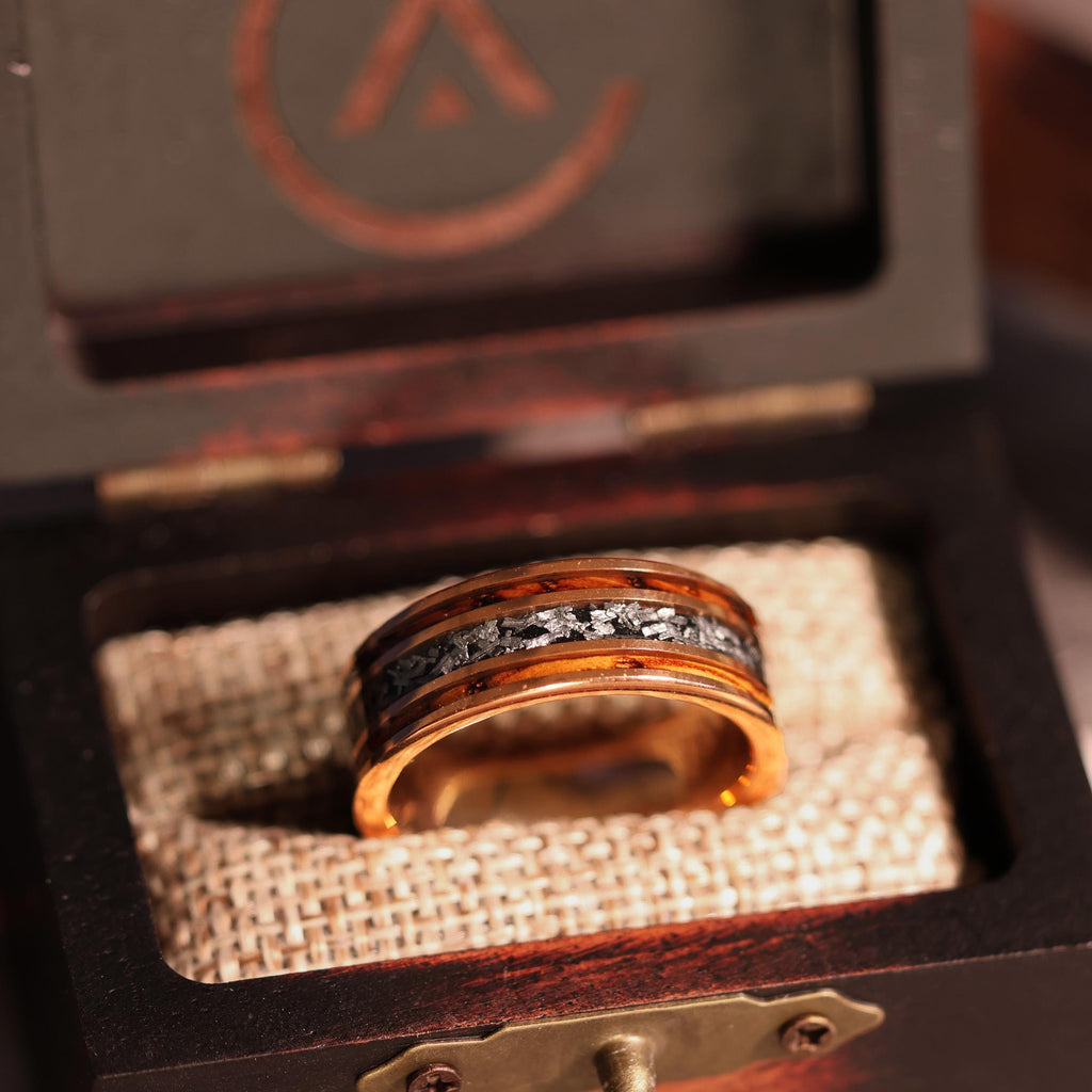 18k Whiskey Meteorite Gold Core