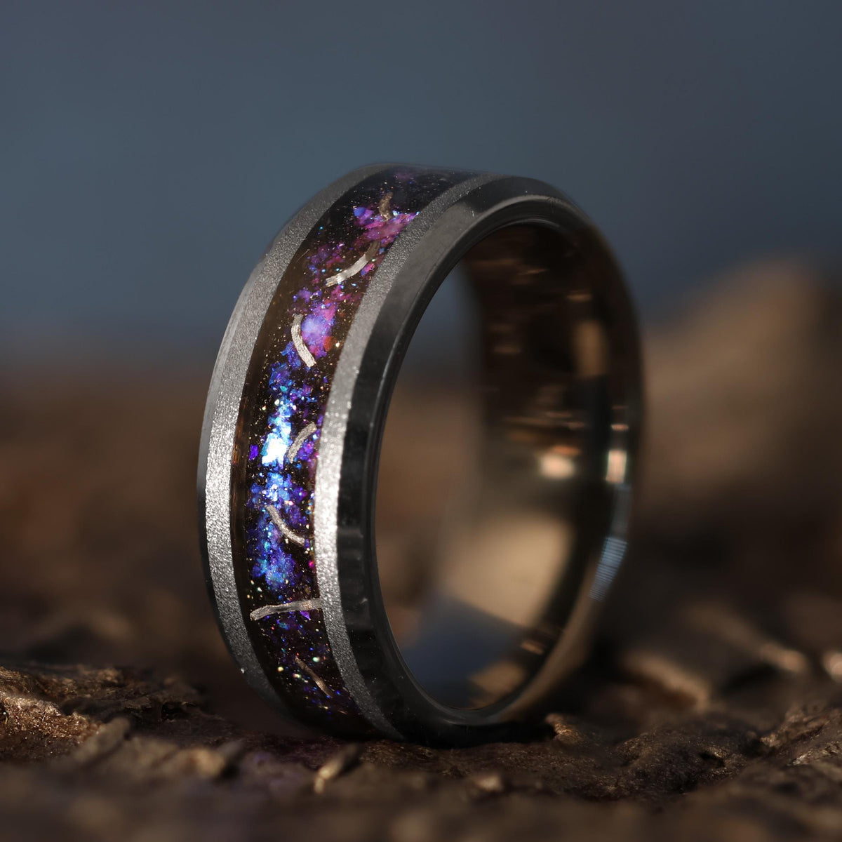 The Aurora︱Meteorite Galaxy Opal︱Sandblasted Tungsten