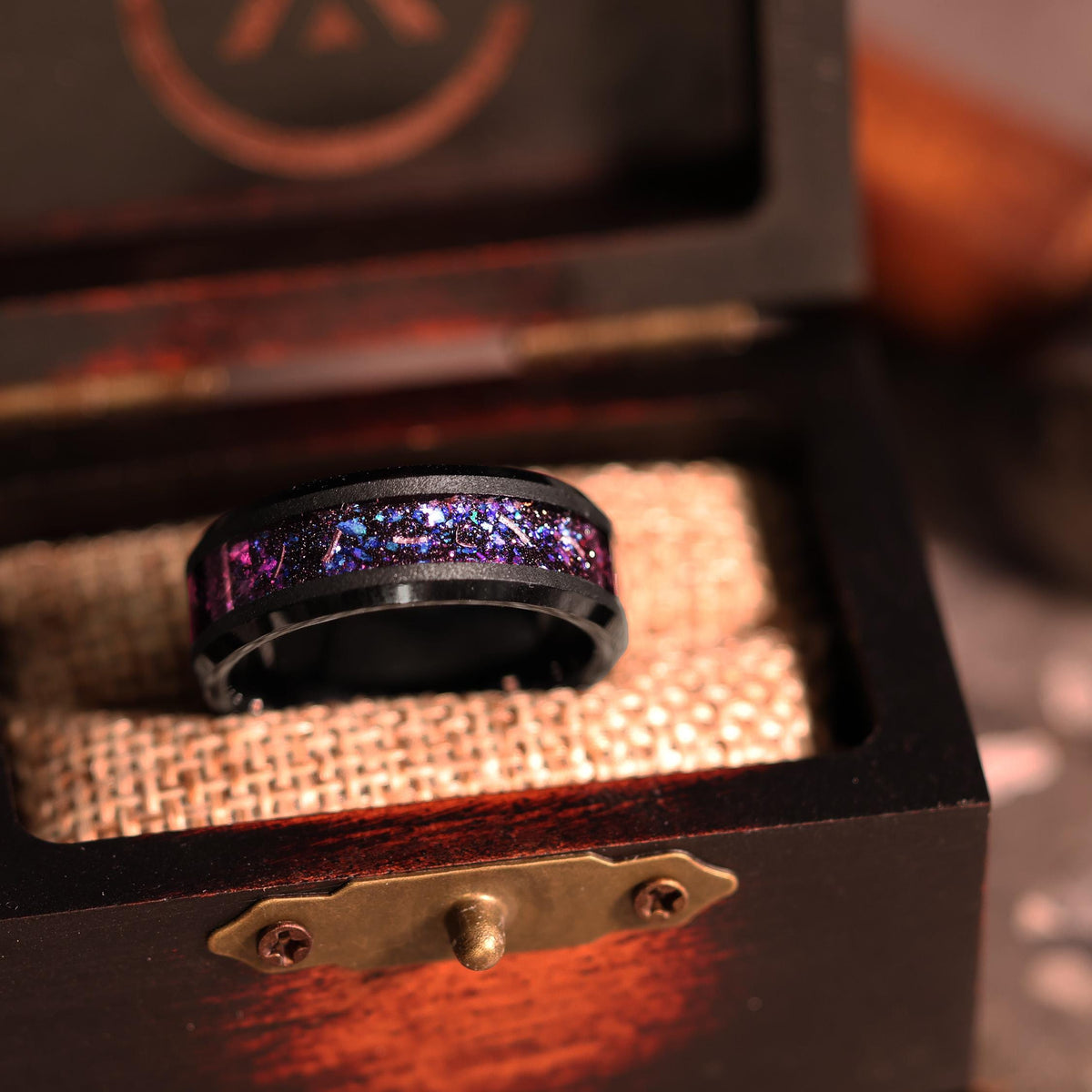 The Aurora︱Meteorite Galaxy Opal︱Sandblasted Tungsten