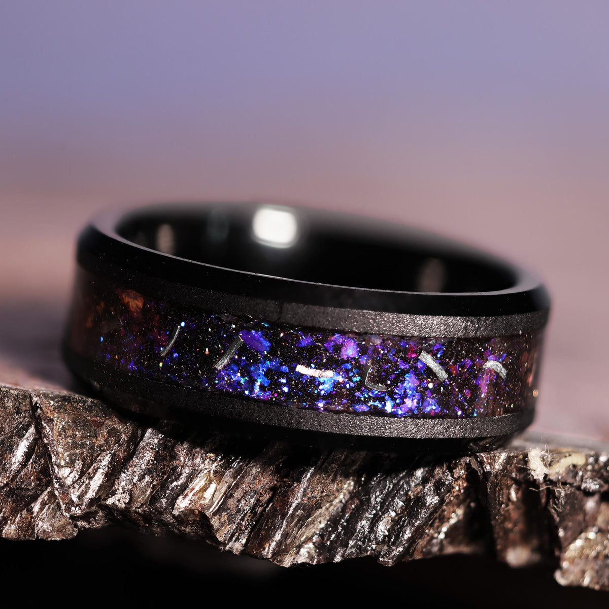 The Aurora︱Meteorite Galaxy Opal︱Sandblasted Tungsten