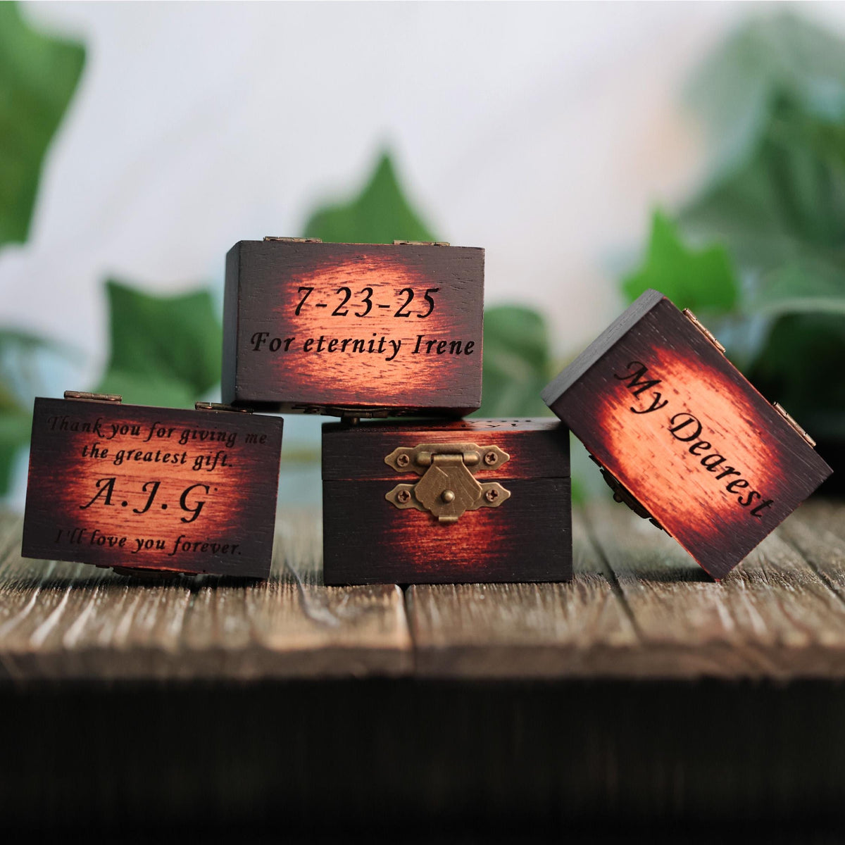 18k Gold Koa Meteorite Core Hawaiian Wood Ring
