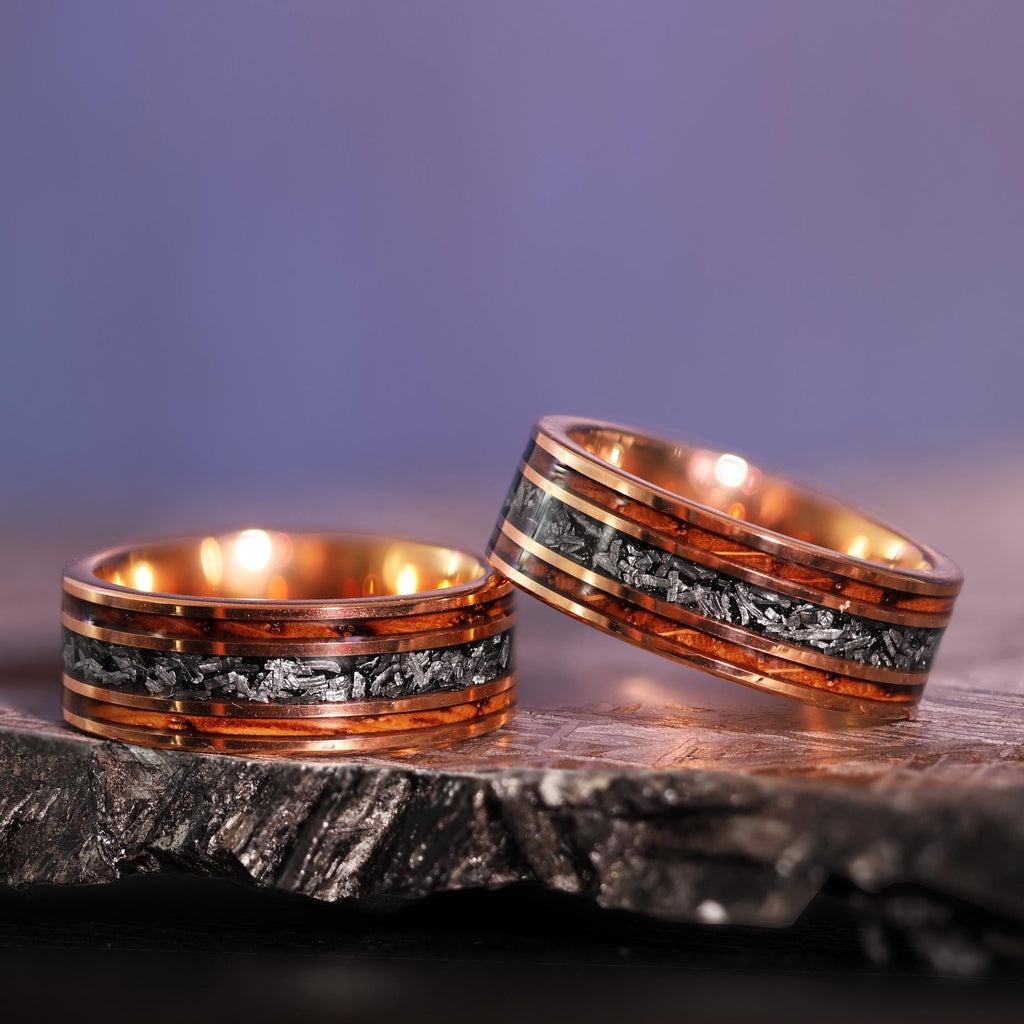 18k Whiskey Meteorite Gold Core