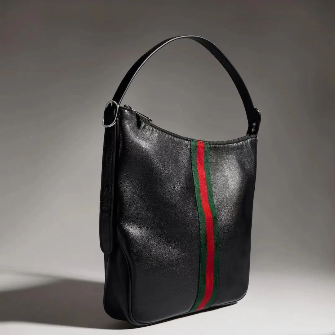 G*G 2026 Lunetta Crossbody Bag 26cm Black Calfskin