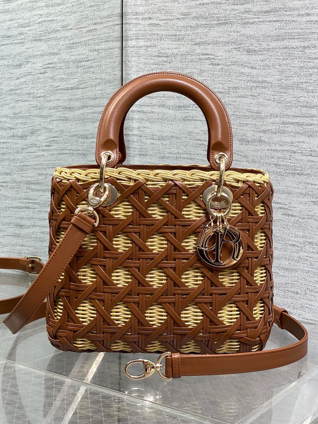 C*D 2026 Wicker Cannage Bag Leather Rattan