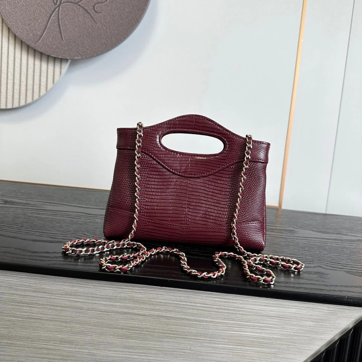 C*C 2026 Lizard Embossed Bag Calfskin