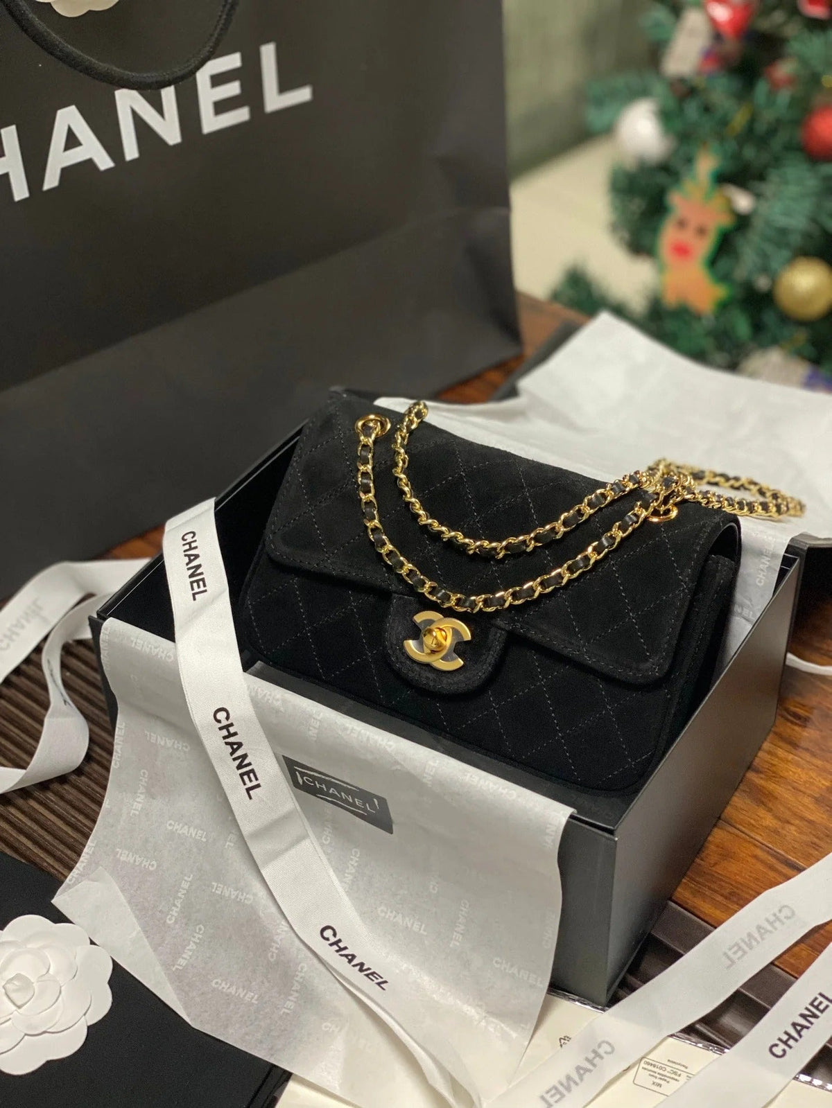C*C 2026 Flap Bag Suede Leather