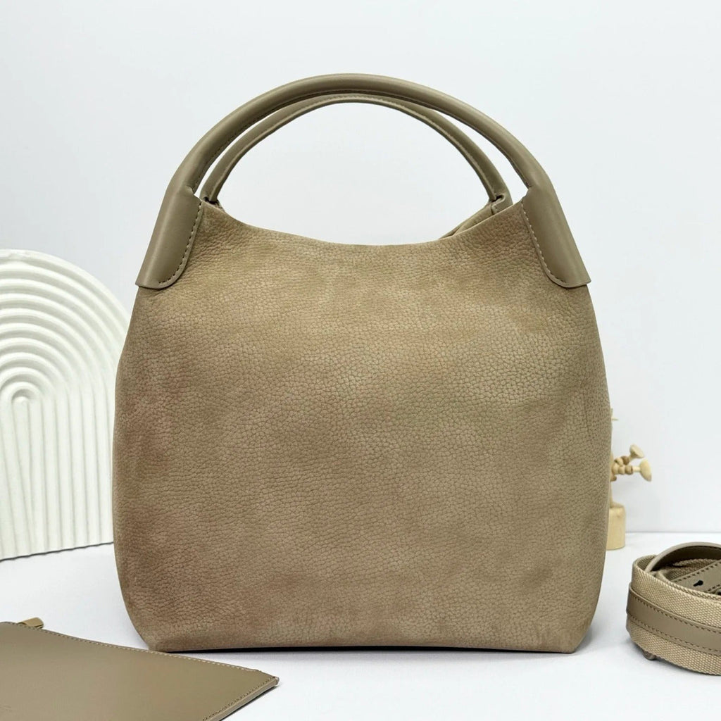 L*ro P*ana Bale Bag 36cm Beige Smooth Cow Leather