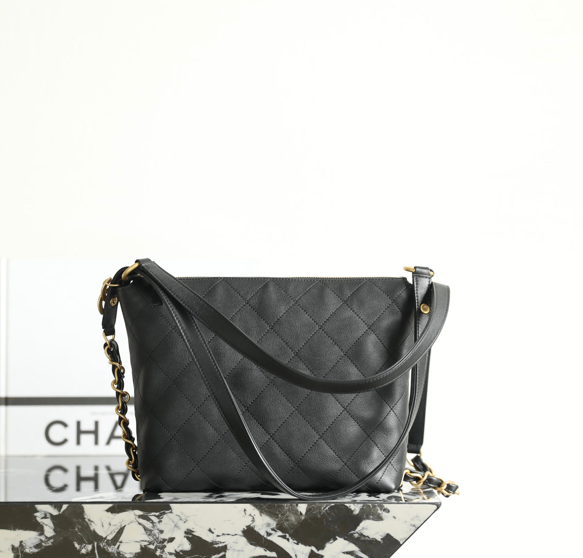 Ch*nel 25s Hobo Backpack Calfskin
