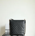 Ch*nel Hobo Backpack Max Large Black Calfskin