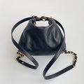 Ch*nel 25 Hobo Backpack Black Soft Calfskin