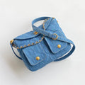 C*C Small Postman Hobo 25 Light Blue Denim