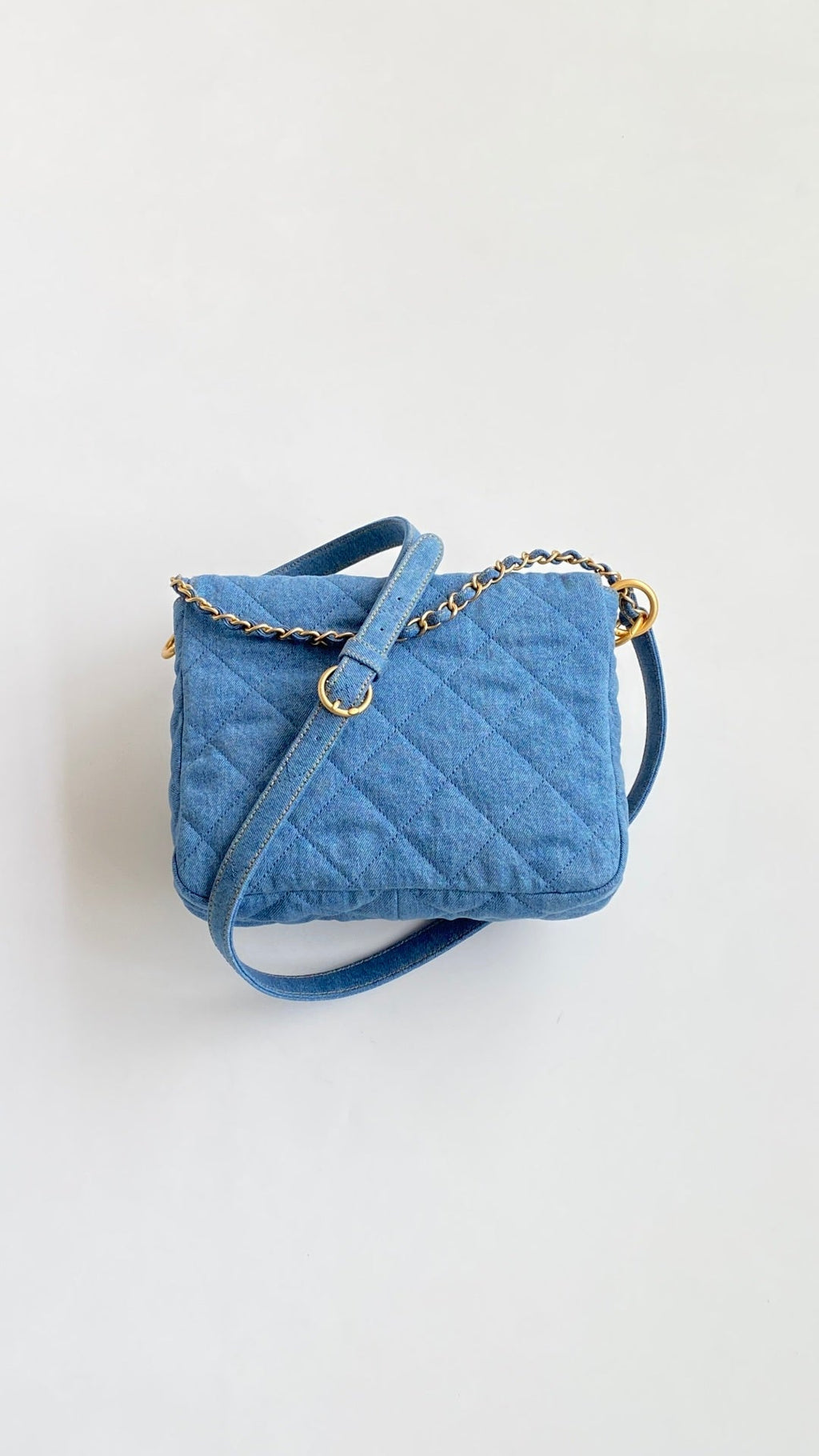 C*C Small Postman Hobo 25 Light Blue Denim