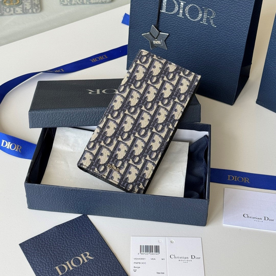 C*D Long Vertical Wallet Jacquard Cowhide