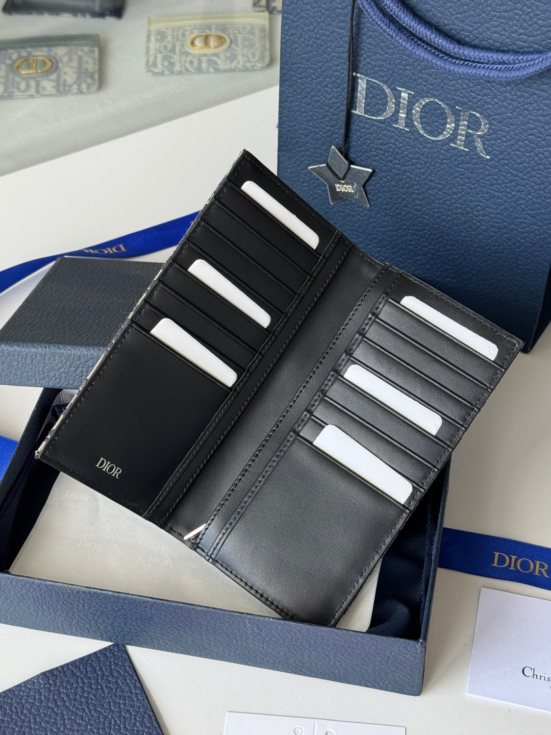 C*D Long Vertical Wallet Jacquard Cowhide