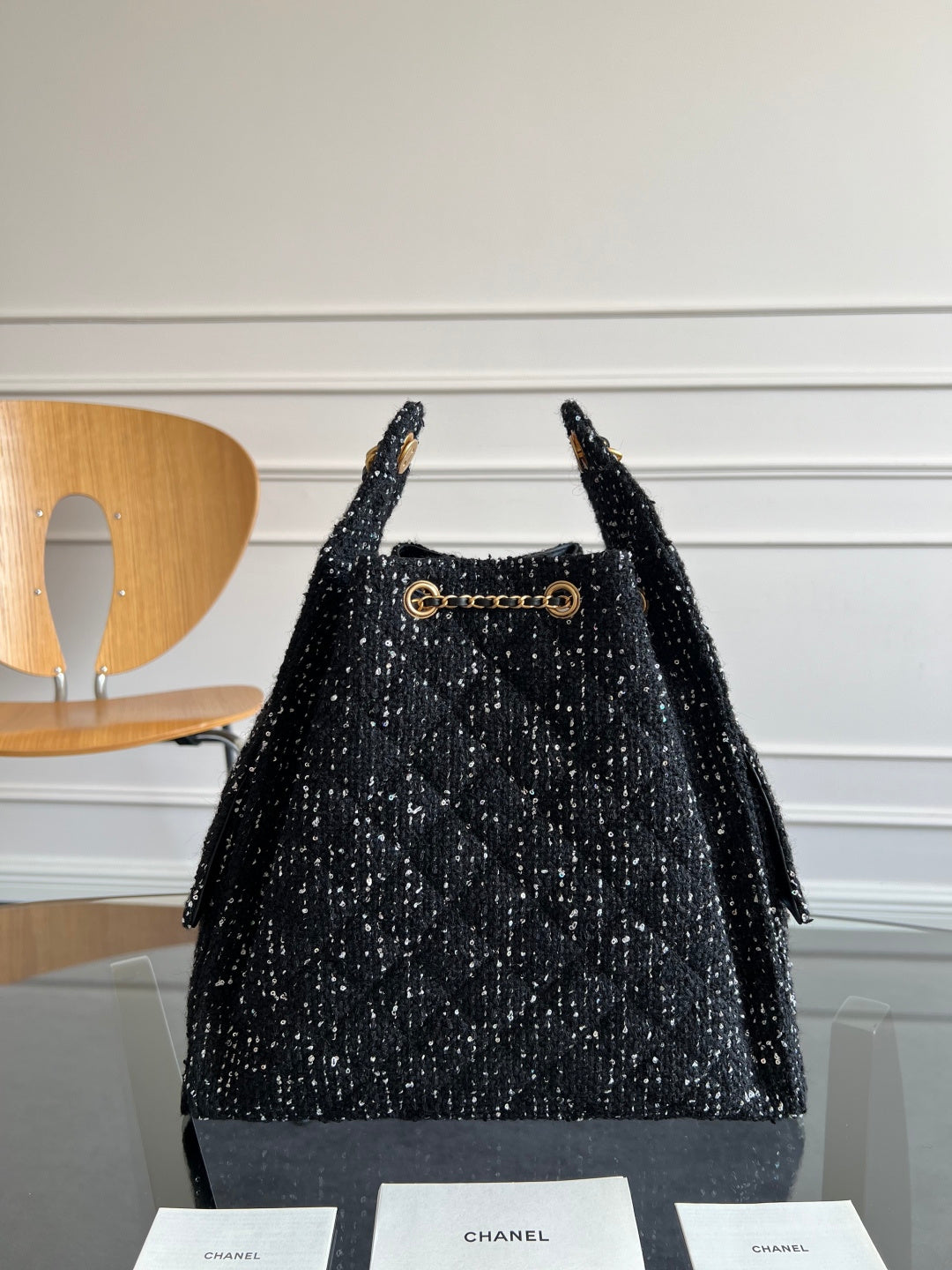 Ch*nel 25s Hobo Bag Tweed Gold Hardware