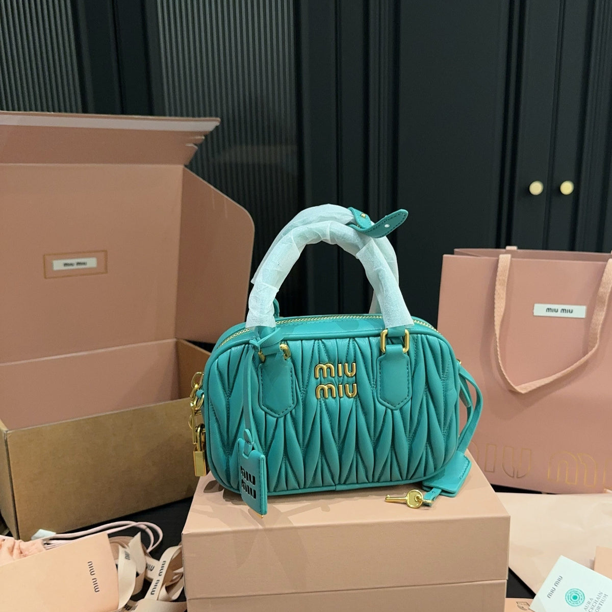 ARCADIE MATELASSÉ BAG LAMBSKIN GOLD HARDWARE