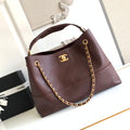 Ch*nel 2026 Stitched Shopping Bag Calfskin