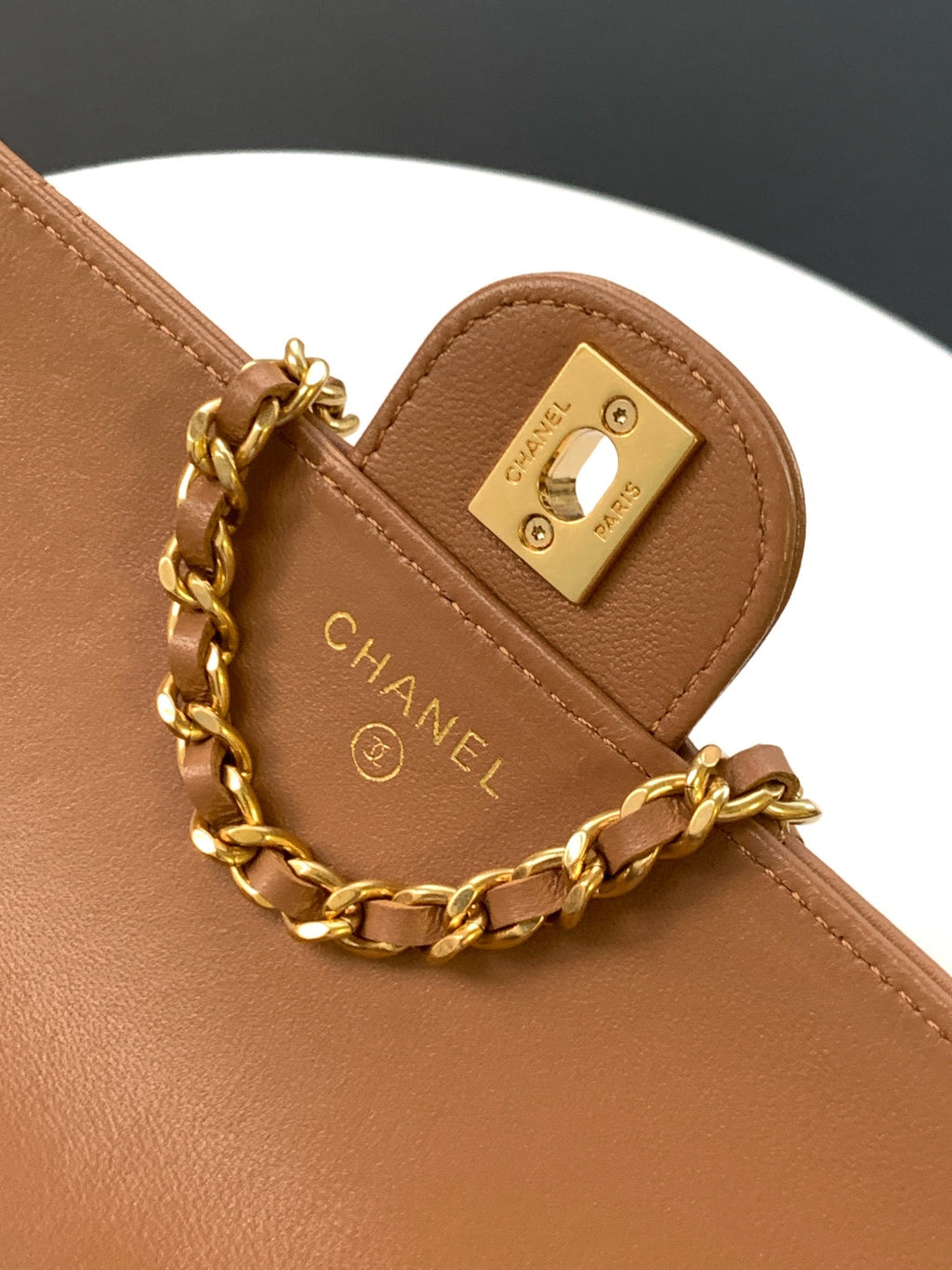 C*C Handle Bag Double C Lambskin Gold Hardware