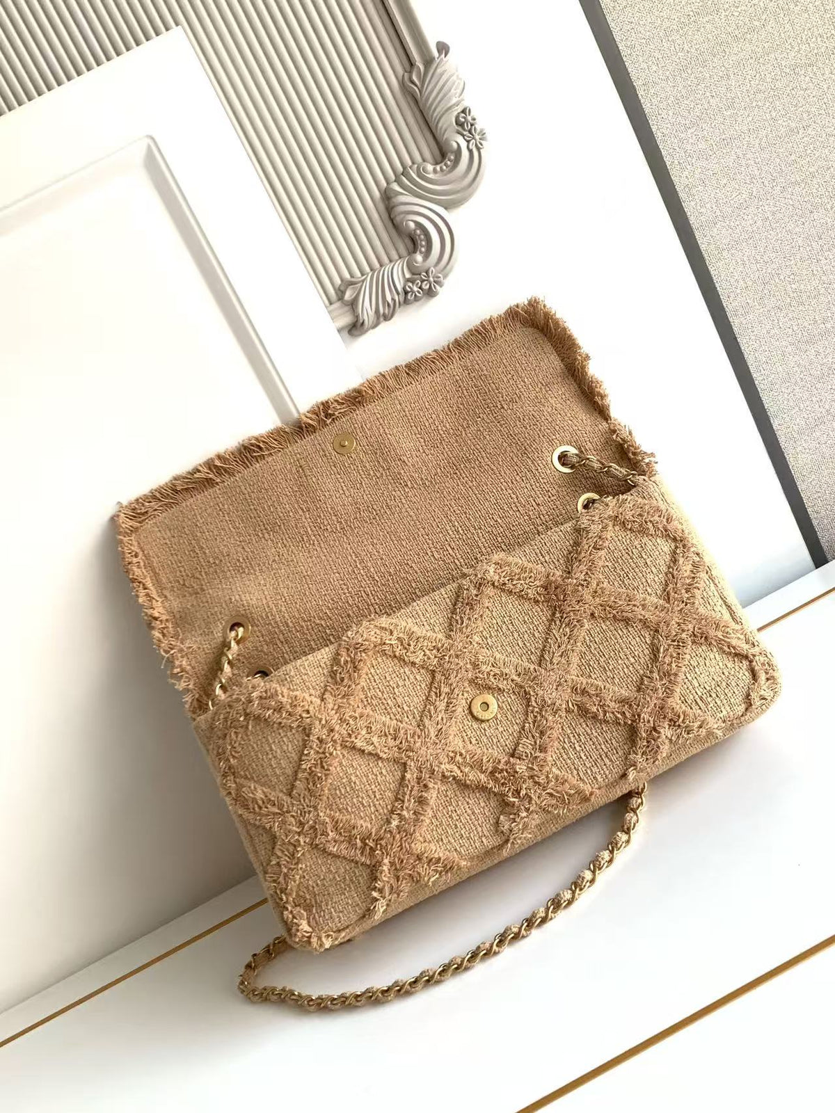 C*C 2025 Crochet 38cm Beige Tweed Fabric