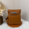 H*M Kelly Jump Backpack Cowhide Sliver Hardware