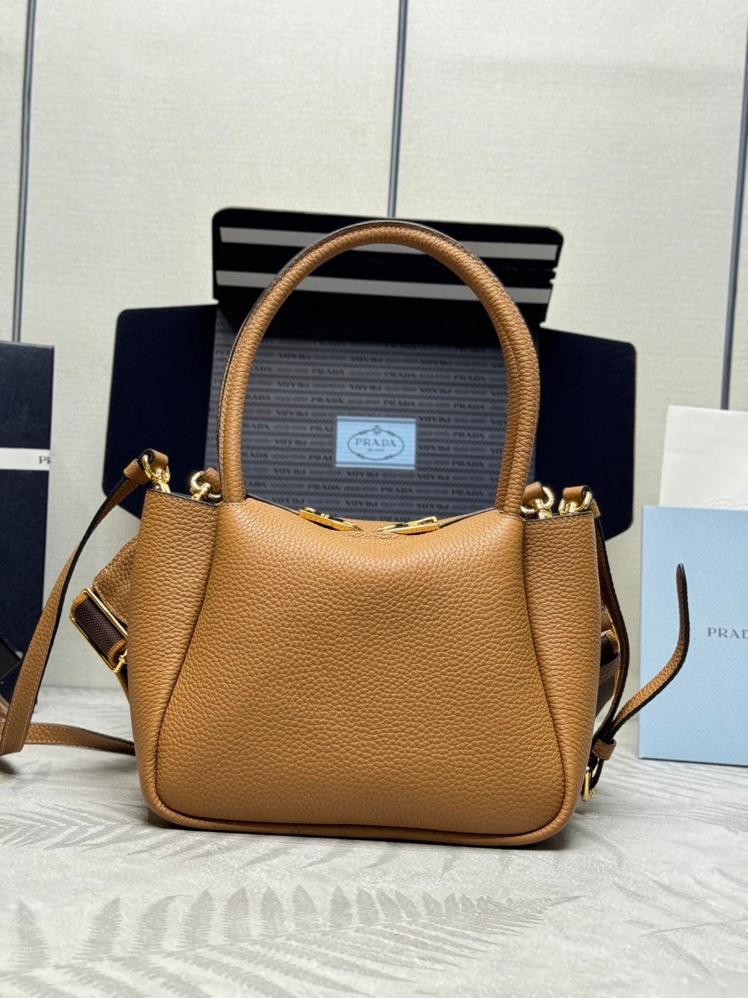 Pr*da Bag Grain Leather GHW